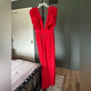 Red formal dress